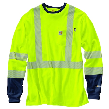 Carhartt Men's FR High Vis LS T Shirt Class 3 S REG Long Sleeve Loose Brite Lime TK2905-FRM / 102905-323SREG